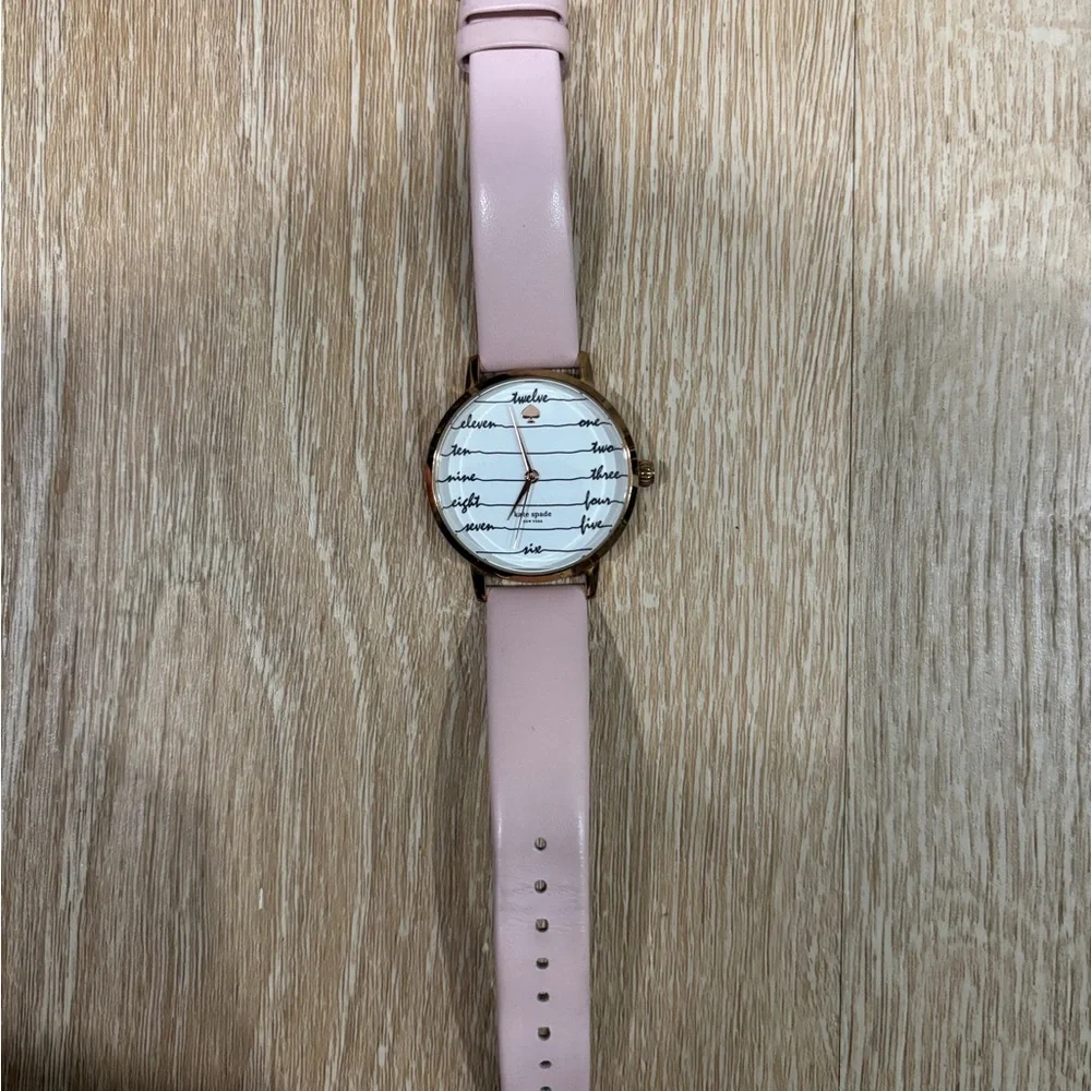 Kate Spade Women’s Metro Pink Leather Strap Watch - Picture 3 of 8